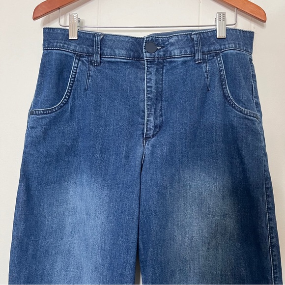 Democracy "Ab"solution Wide Leg Dark Wash Jeans Size 12 stretch - Picture 3 of 8